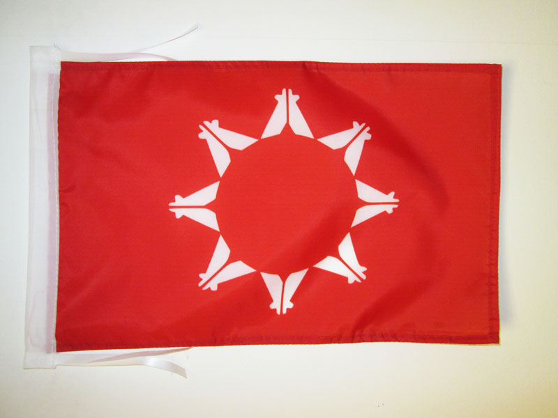 BANDIERA SIOUX 45x30cm - BANDIERINA DEI SIOUX 30 x 45 cm cordicelle - Nuova