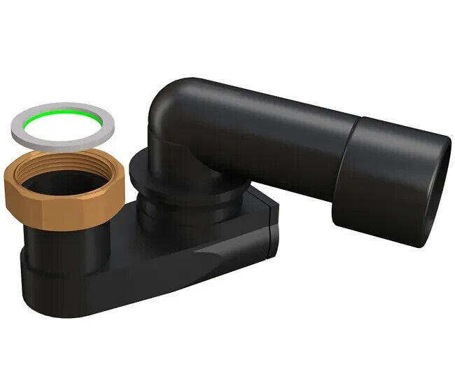 SIFONE RIBASSATO ORIENTABILE PER VASCA IN PEHD BONOMINI 11/2 x 40 x 50