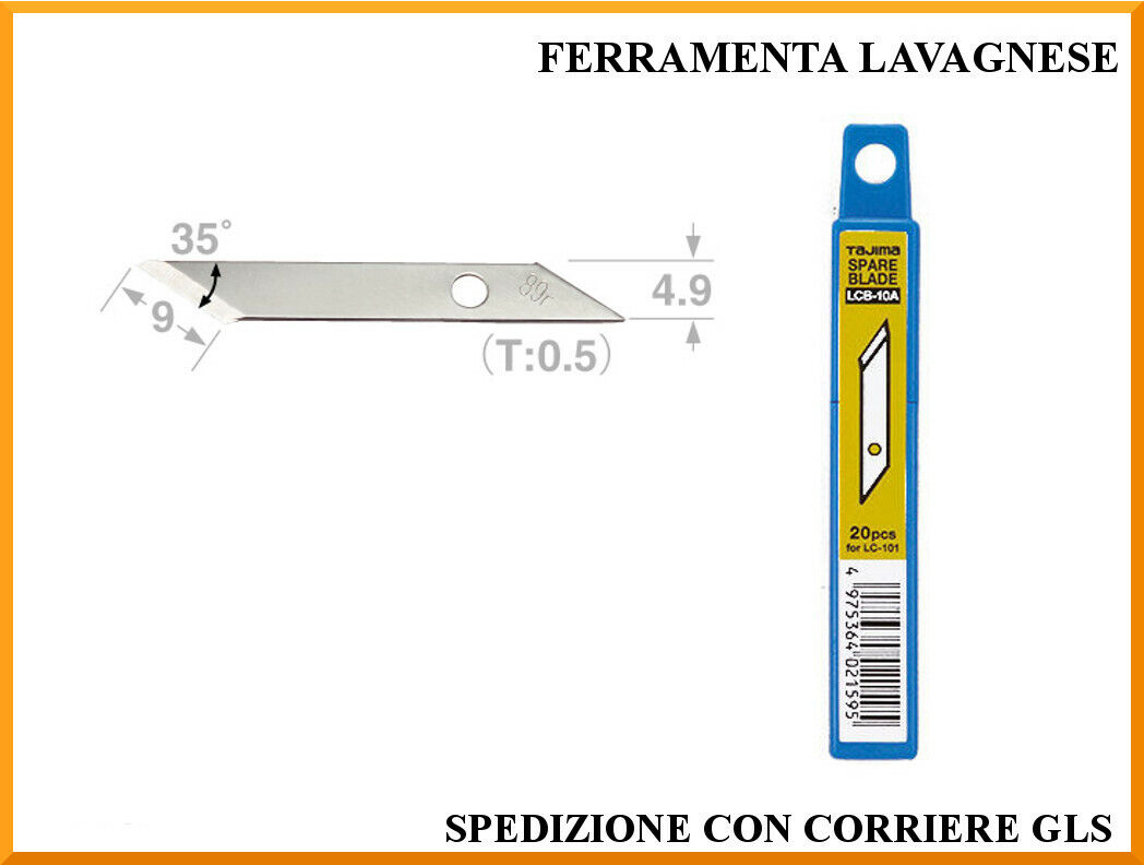 Lame ricambio per Tajima LC-101 Art Knife Coltello di precisione box 10 pezzi
