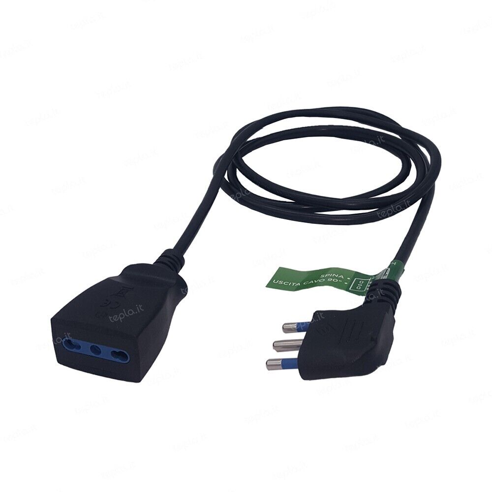 PROLUNGA ELETTRICA 2MT 16A  3X1 SPINA SALVASPAZIO NERA