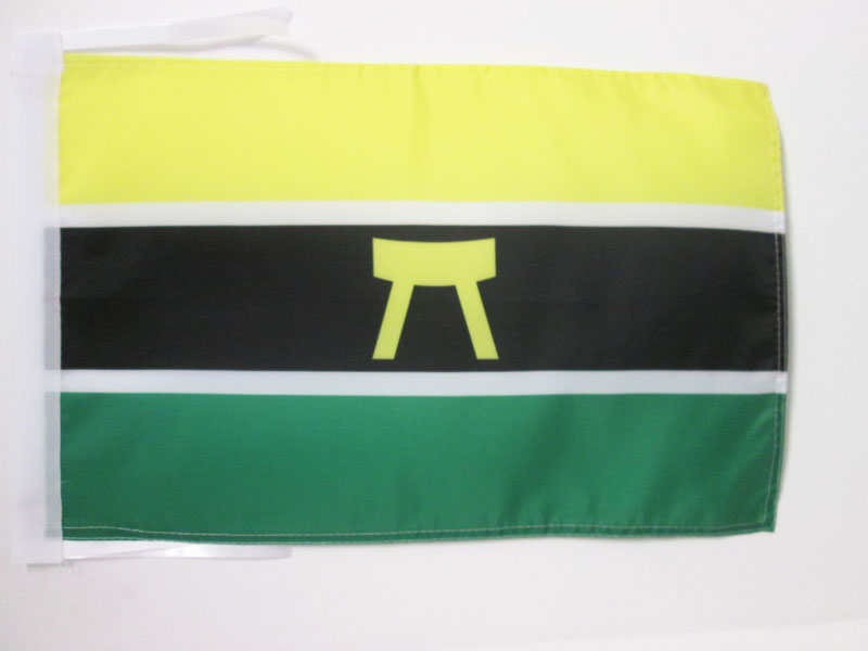 BANDIERA ASHANTI DI GHANA 45x30cm - BANDIERINA ASHANTI 30 x 45 cm cordicelle - N