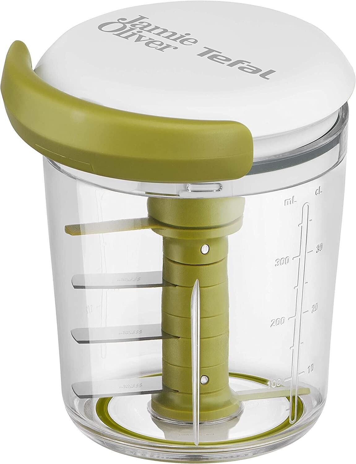 Tefal K16441 Jamie Oliver 5 Sekunden-Chopper-Shaker Tritatutto, Plastica, Bianco