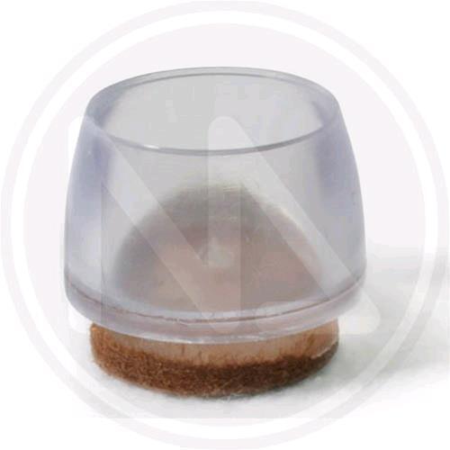 PUNTALI IN PVC TRASPARENTE Con FELTRO Ø16MM MAURER Blister da 8 Pz