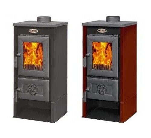 K-Line Stufa a Legna Ghisa Acciaio 7.09kW 207m3 Antracite K-L035171 Karusel Maxi