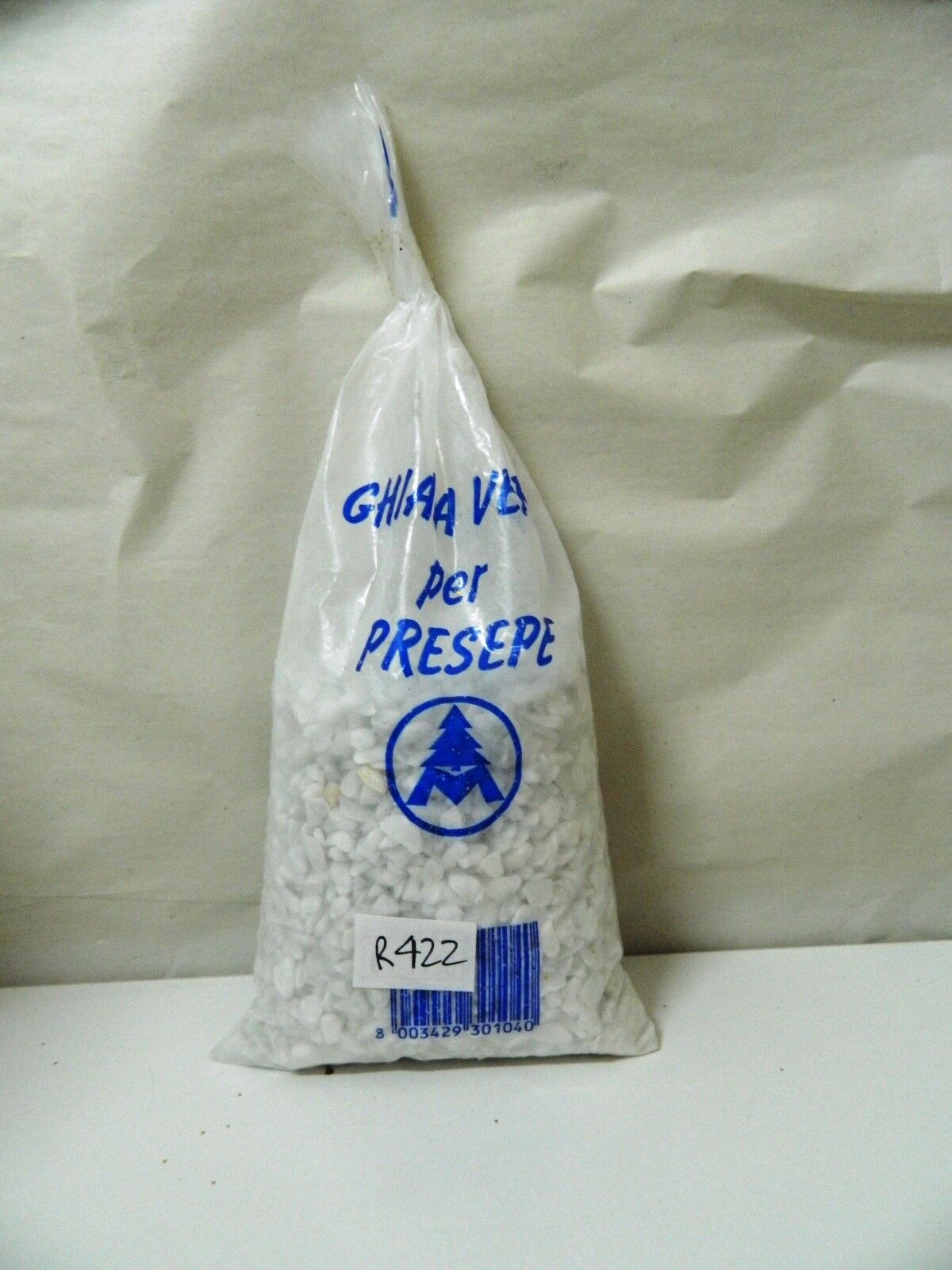 GHIAIA BIANCA 450gr PRESEPE DECORAZIONE FESTE ADDOBBO NATALE R422