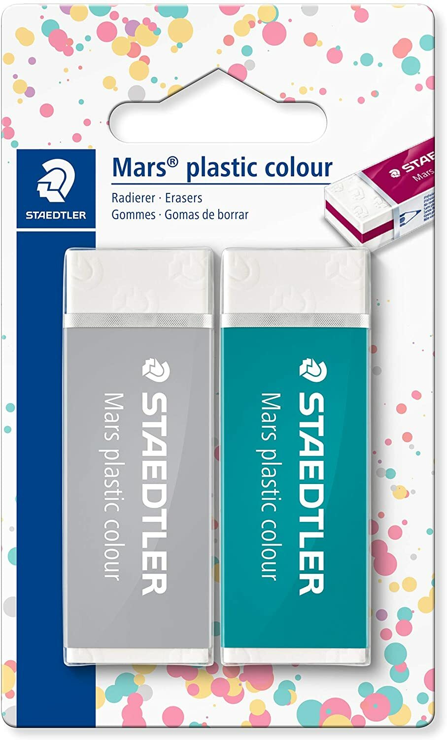Set 2 gomme STAEDTLER  MARS disponibile in colori assortiti