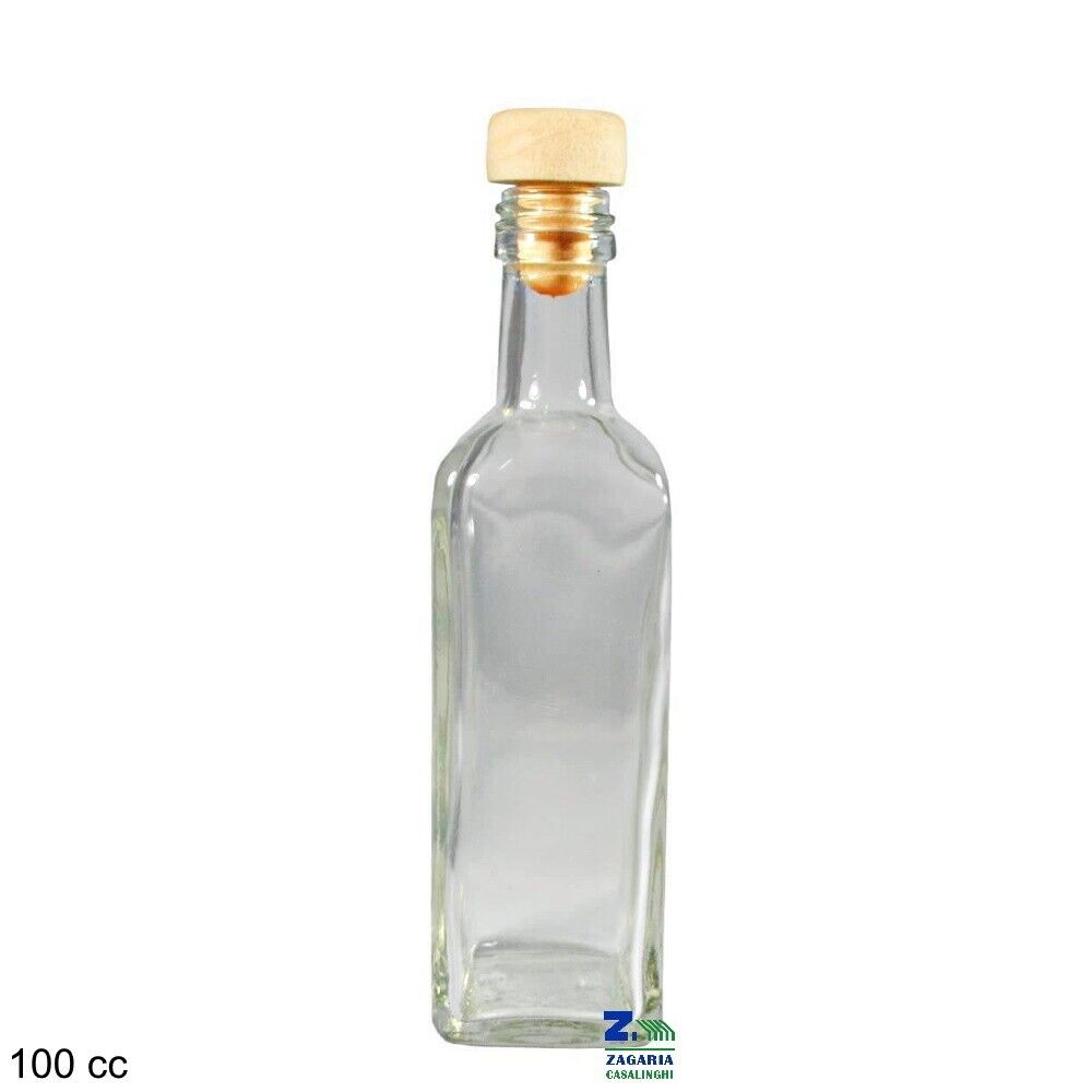 BOTTIGLIA MARY 100 CC IN VETRO CON TAPPO IN SILICONE PER CAMPIONCINI OLIO ACETO