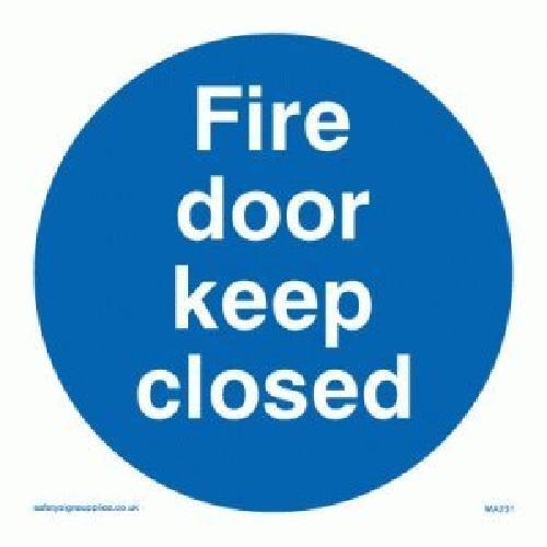 Viking Signs Cartello "Fire Door Keep Closed", in vinile, 150 mm di altezza x 15