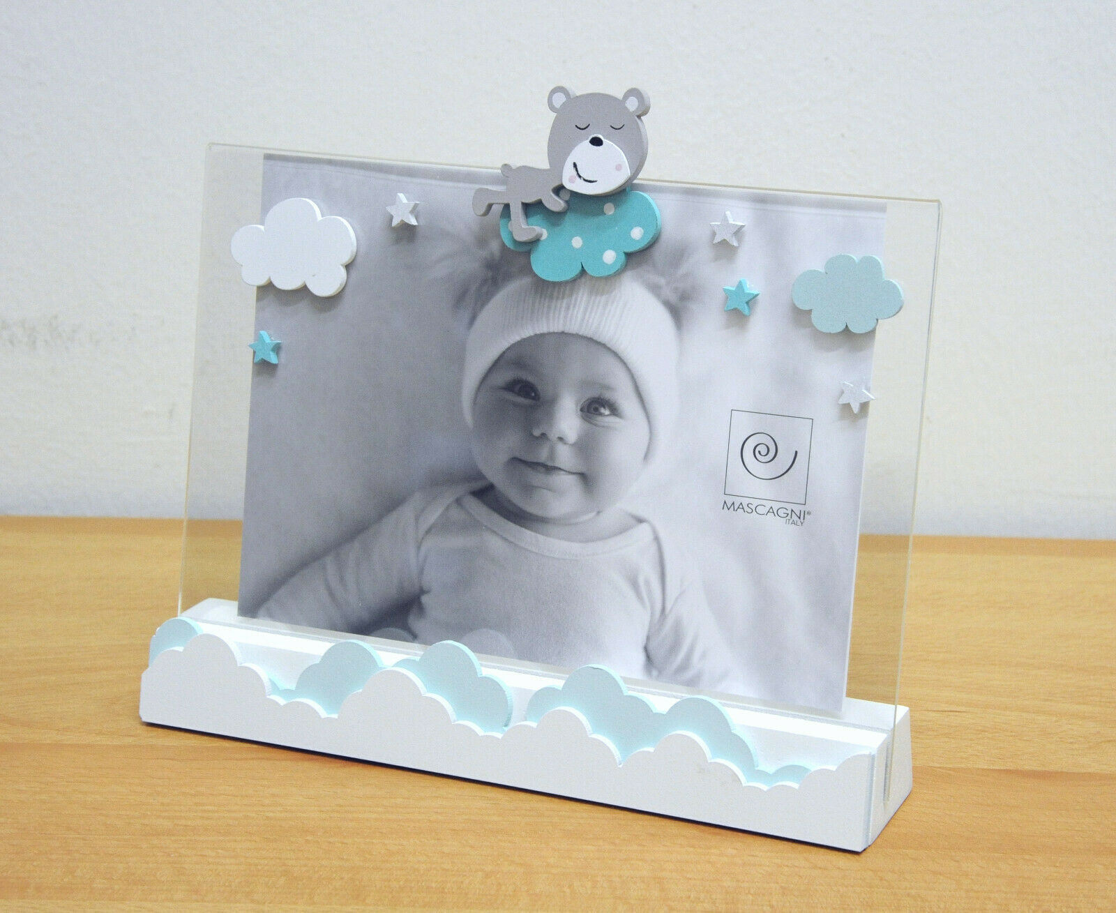 MASCAGNI A1080 BLU CORNICE PORTAFOTO DA TAVOLO 13 X 18 DA BAMBINO NUOVA