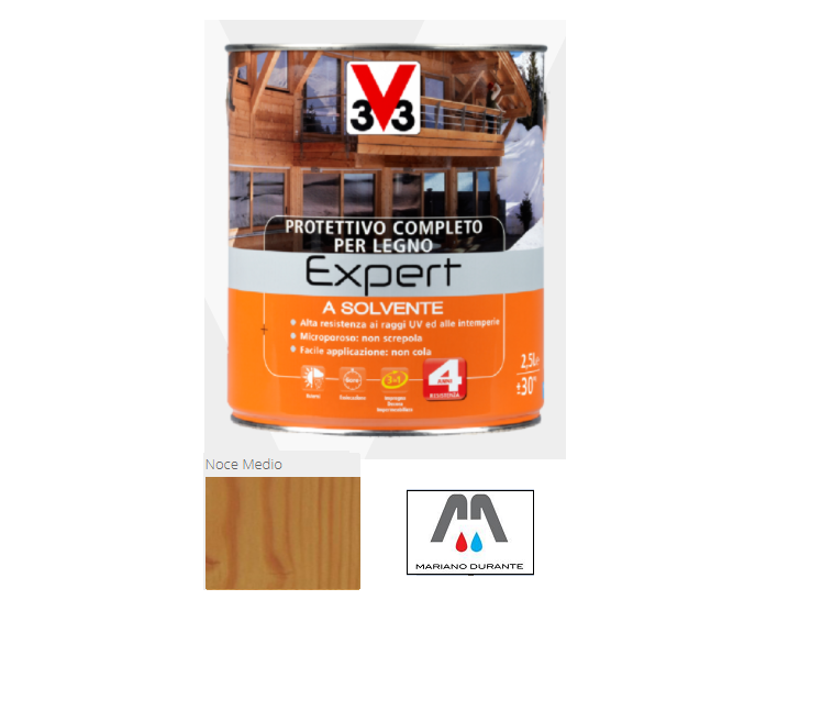 PROTETTIVO COMPLETO X LEGNO V33 EXPERT A SOLVENTE NOCE MEDIO 750ML