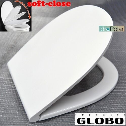 NUOVO SEDILE WC COPRIWC ORIGINALE 4ALL CERAMICA GLOBO CHIUSURA RALLENTATA BAGNO