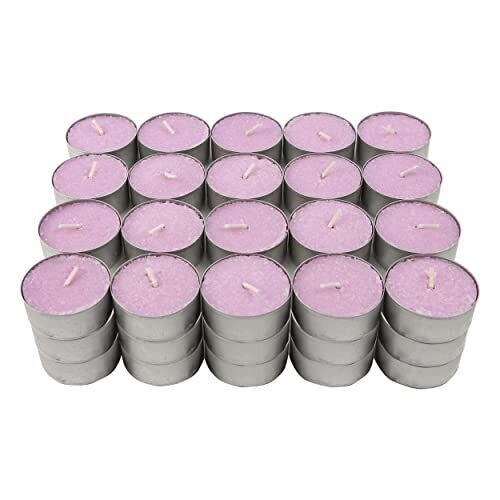 Lumini Profumate, 60 Unità Tealight Colore Viola Candele Lumini (t6Q)