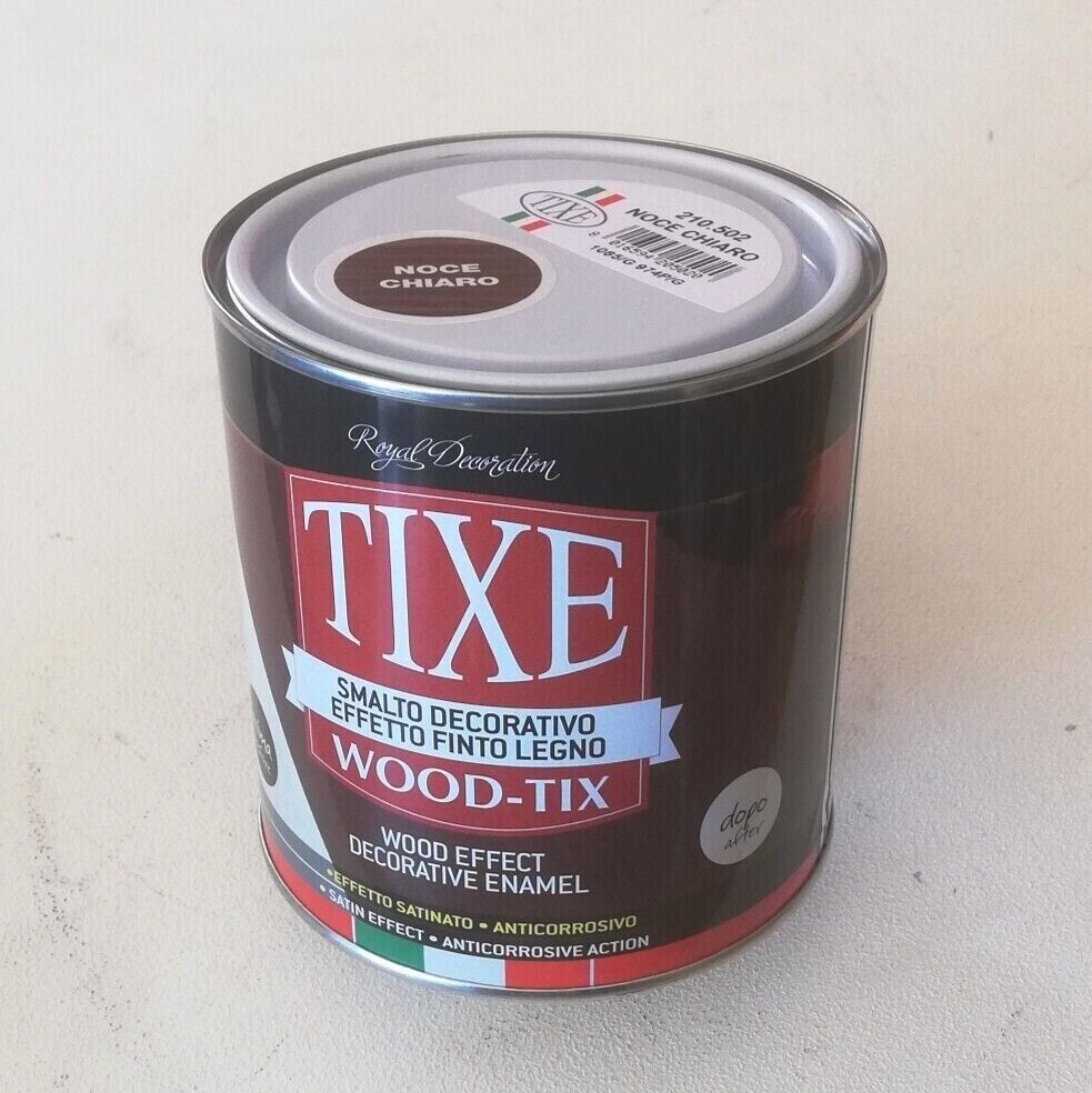 Tixe Wood-Tixe 500ml smalto decorativo effetto legno colore noce chiaro