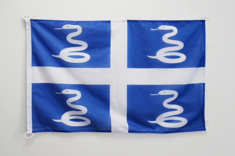 Pavillon nautique Martinique 45x30cm - Drapeau de bateau martiniquais - France 3