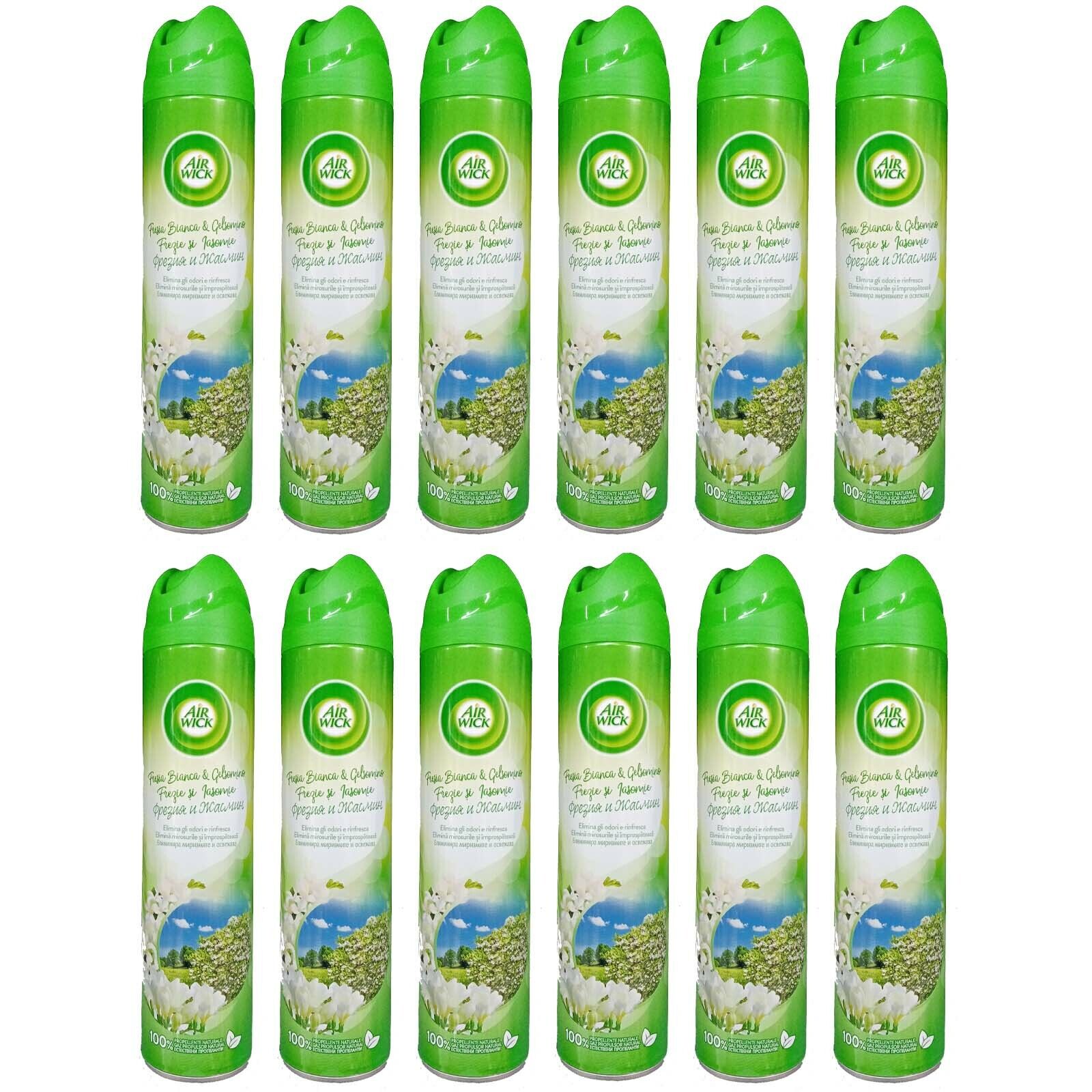 12pz AIR WICK Fresia Bianca e Gelsomino 6 in 1 SPRAY CLASSICO Nuovo 240ml