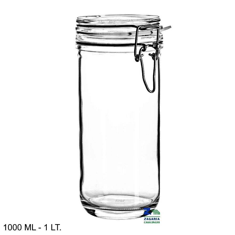 VASO FIDO ALTO CON CHIUSUTRA ERMETICA 1000 ML PER SOTTACETI CONSERVE