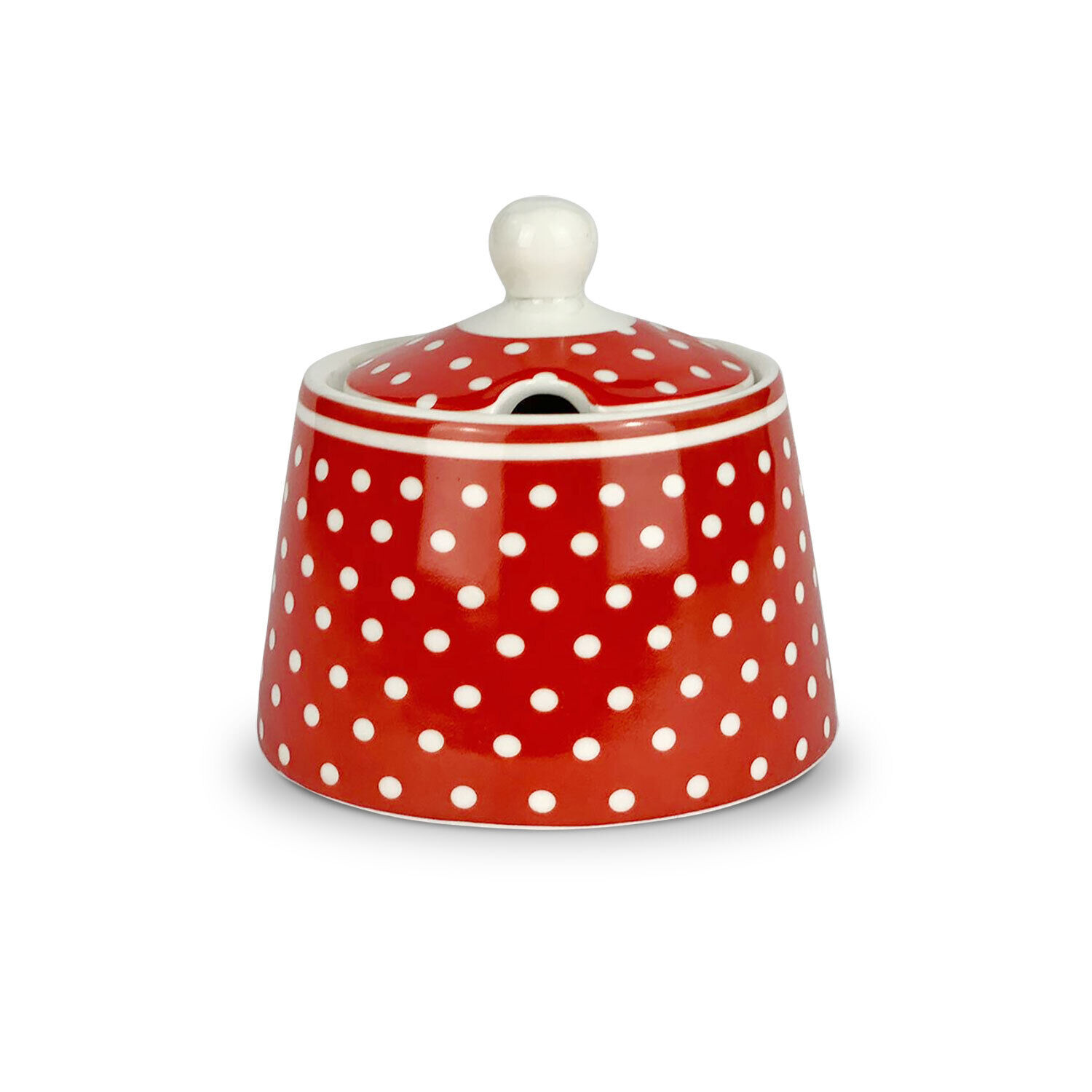 Zuccheriera in porcellana Isabelle Rose a pois Shabby chic rotonda 5069