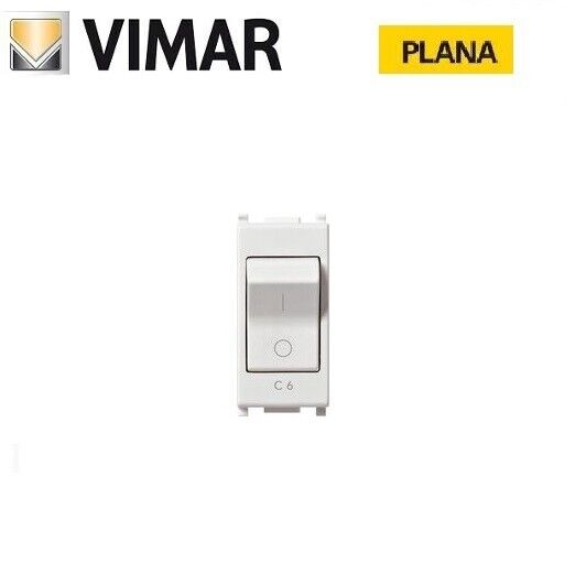 INTERRUTTORE MAGNETOTERMICO 1P+N C6 VIMAR PLANA 14405.06.