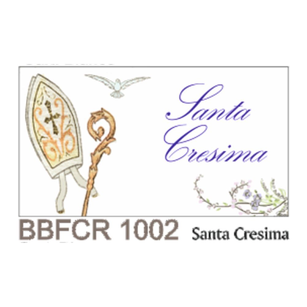 100 PZ Bigliettino Bomboniera SANTA CRESIMA con simbolo 08KE