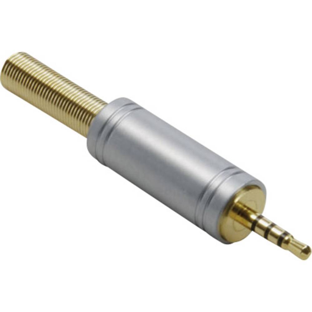 BKL Electronic 1103086 Jack 2.5 mm Spina dritta Numero Poli (num): 4 Stereo Oro