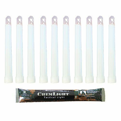 Cyalume Bastoncino luminoso bianco militare ChemLight Lightsticks 15cm - (g7F)