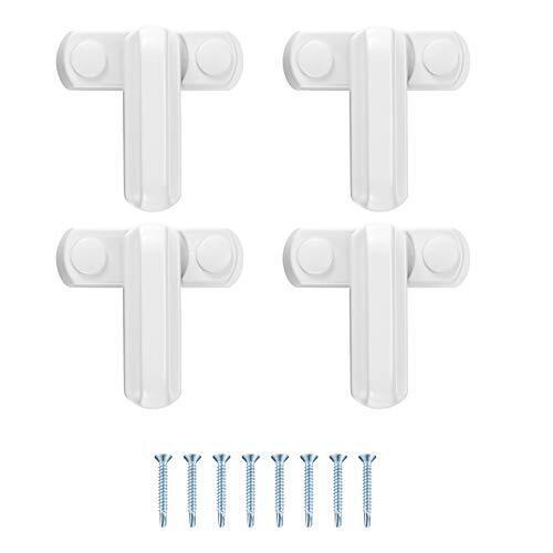 4 Pezzi Chiusura di Sicurezza per Finestra e Porta, Window Sash Jammers (w3b)