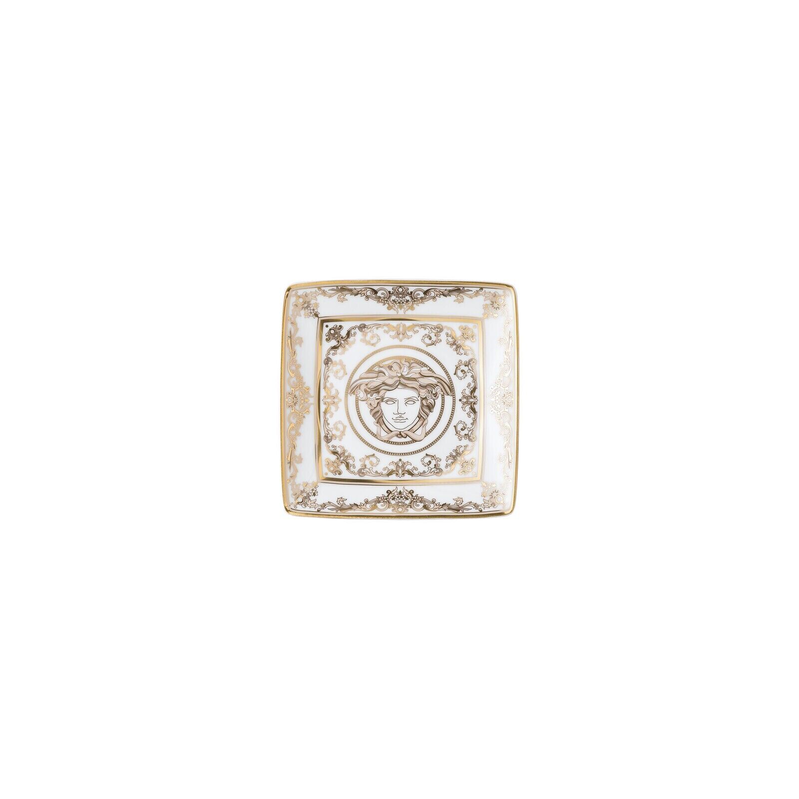 Versace Rosenthal - Coppetta Quadra Piana 12cm Medusa Gala Versace - Porcellana