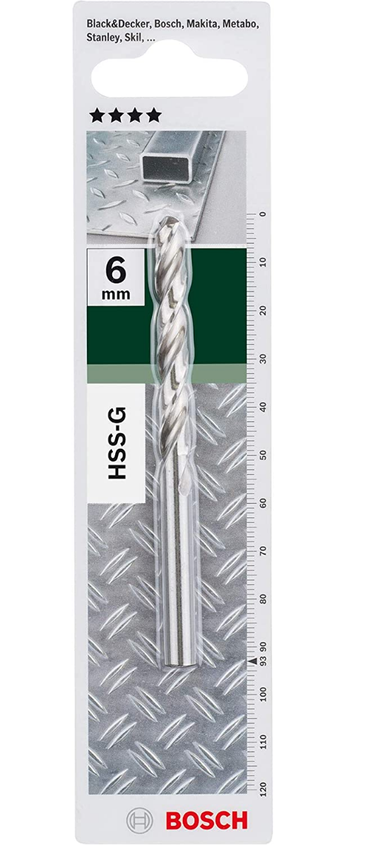 BOSCH - PUNTA PER METALLO HSS-G 6 MM