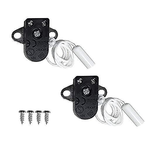 JustYit 2 pezzi Azione laterale Mini Pull Cord Switch 2A 250V AC On-Off (u6l)