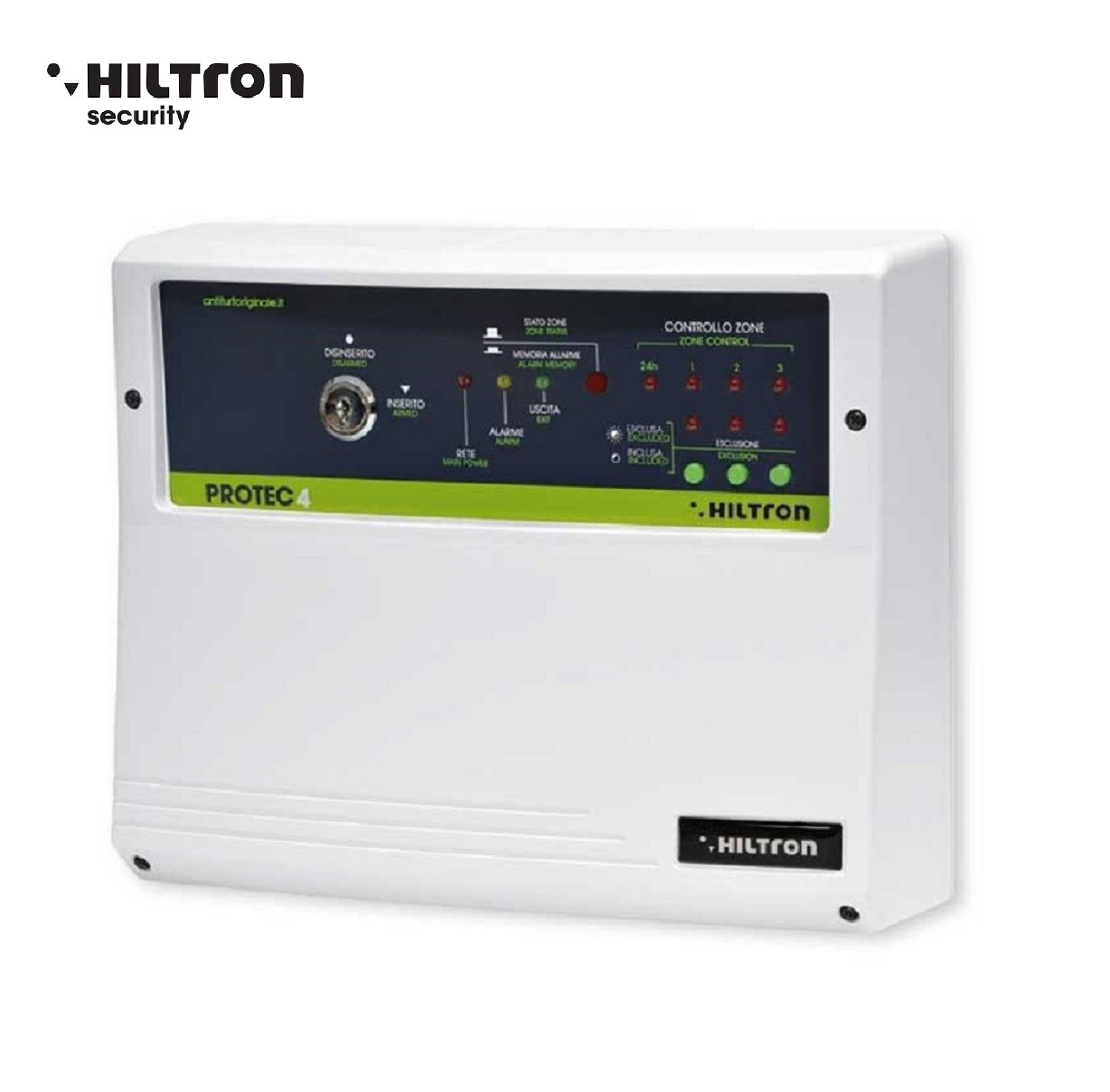 CENTRALE Antifurto Casa Allarme HILTRON PROTEC4 3 ZONE+ 24H
