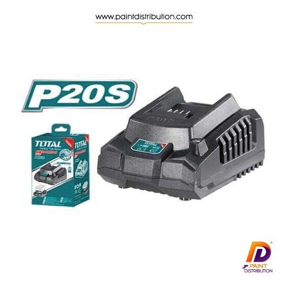 TOTAL Caricabatteria rapido 2Ah- 20V