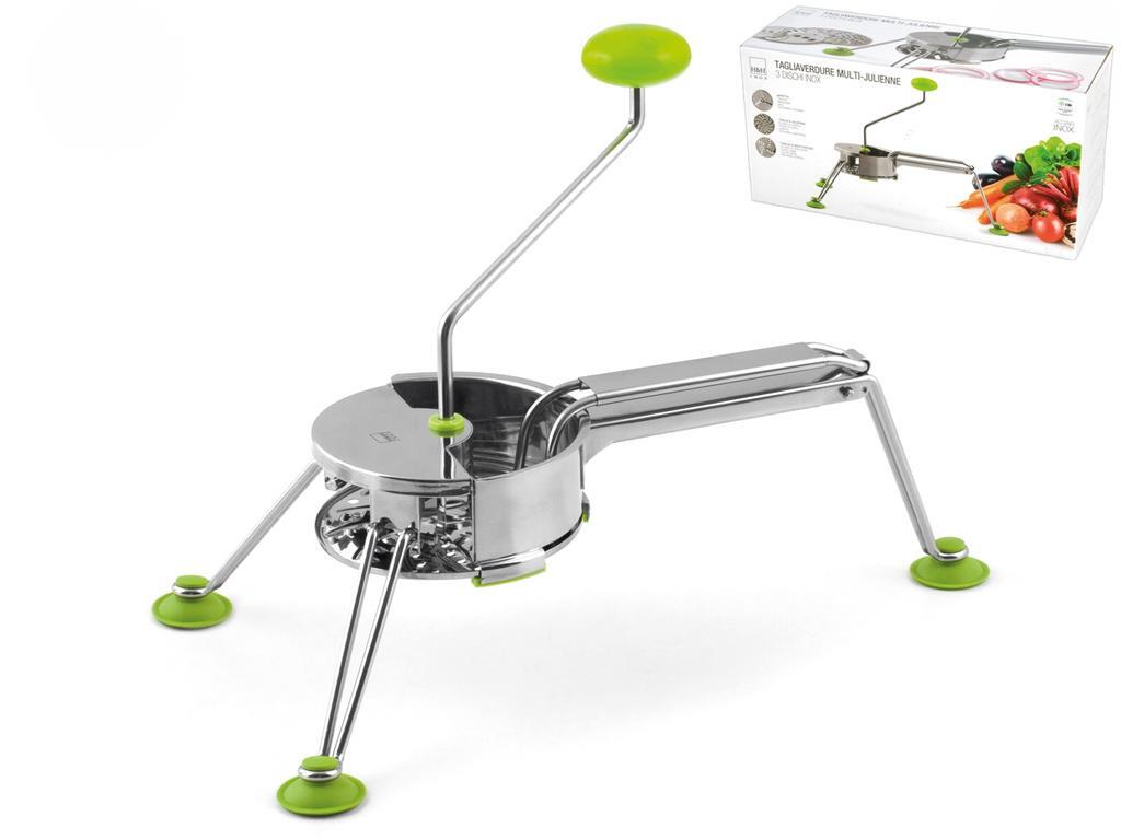 H&H Tritaverdura Julienne 3 Dischi Green Line In Acciaio Inox