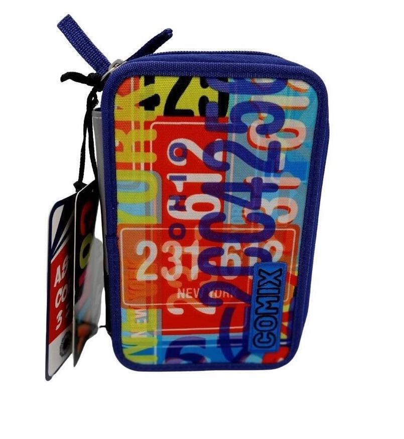 Comix astuccio portacolori 3 zip Flash Mad Plate