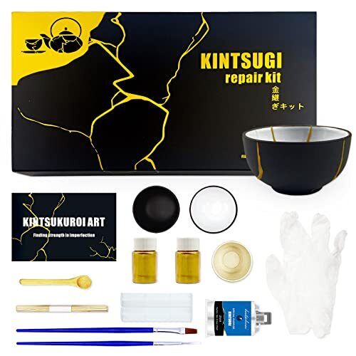 Kintsugi Kit, kit per kintsugi di riparazione d'oro per riparare le tue (b8K)