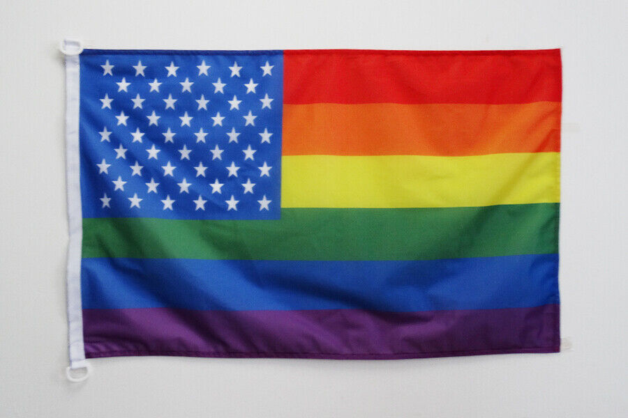 BANDIERA ARCOBALENO STATI UNITI 90x60cm per esterno - BANDIERA AMERICANA - RAINB