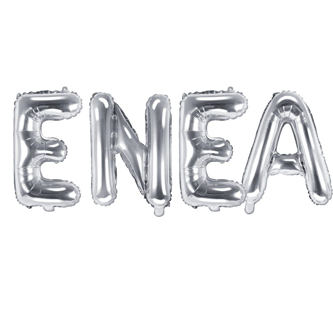 Palloncino FOIL MYLAR ARGENTO scritta nome ENEA 35 cm 0ZLU