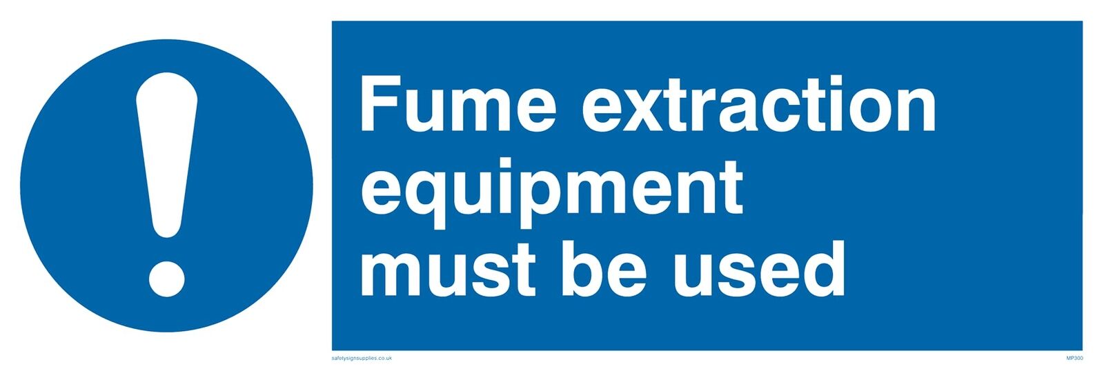 Confezione da 5 – Fume Extraction Equipment Must Be Used Sign – 300 x 100 mm – L
