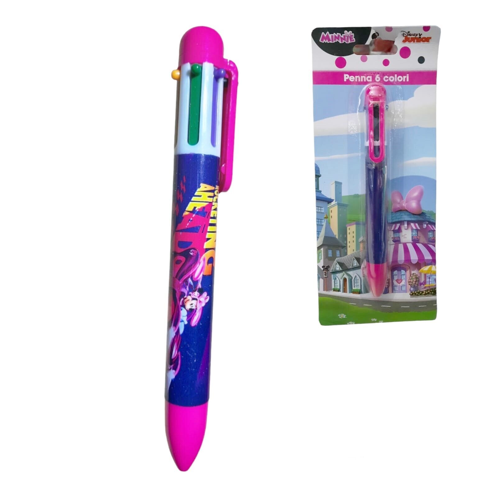 BLISTER PENNE MINNIE DISNEY SEI COLORI BOMBONIERE REGALINI DOPO FESTA BAMBINI