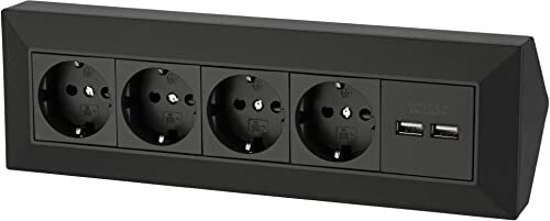 4-Fach Costruzione Ciabatta Presa Angolare + 2X USB Presa di Ricarica - (l7y)
