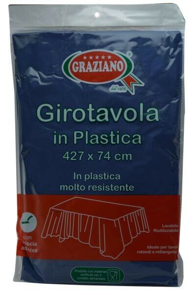 GONNELLINO GIROTAVOLA BLU 74 X 427 CM