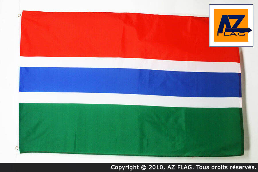 BANDIERA GAMBIA 150x90cm - BANDIERA GAMBIANA 90 x 150 cm - Nuova