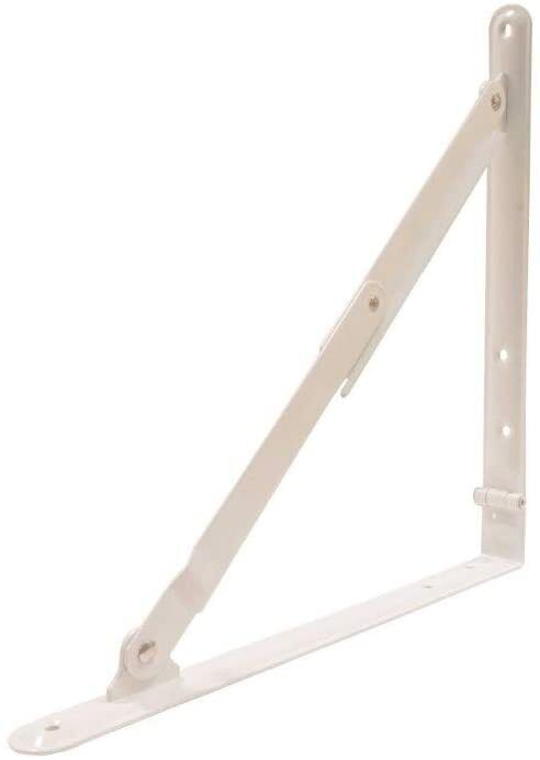 MASIDEF - REGGIMENSOLA PIEGHEVOLE IN METALLO 30x30CM - VERNICIATO COLORE BIANCO