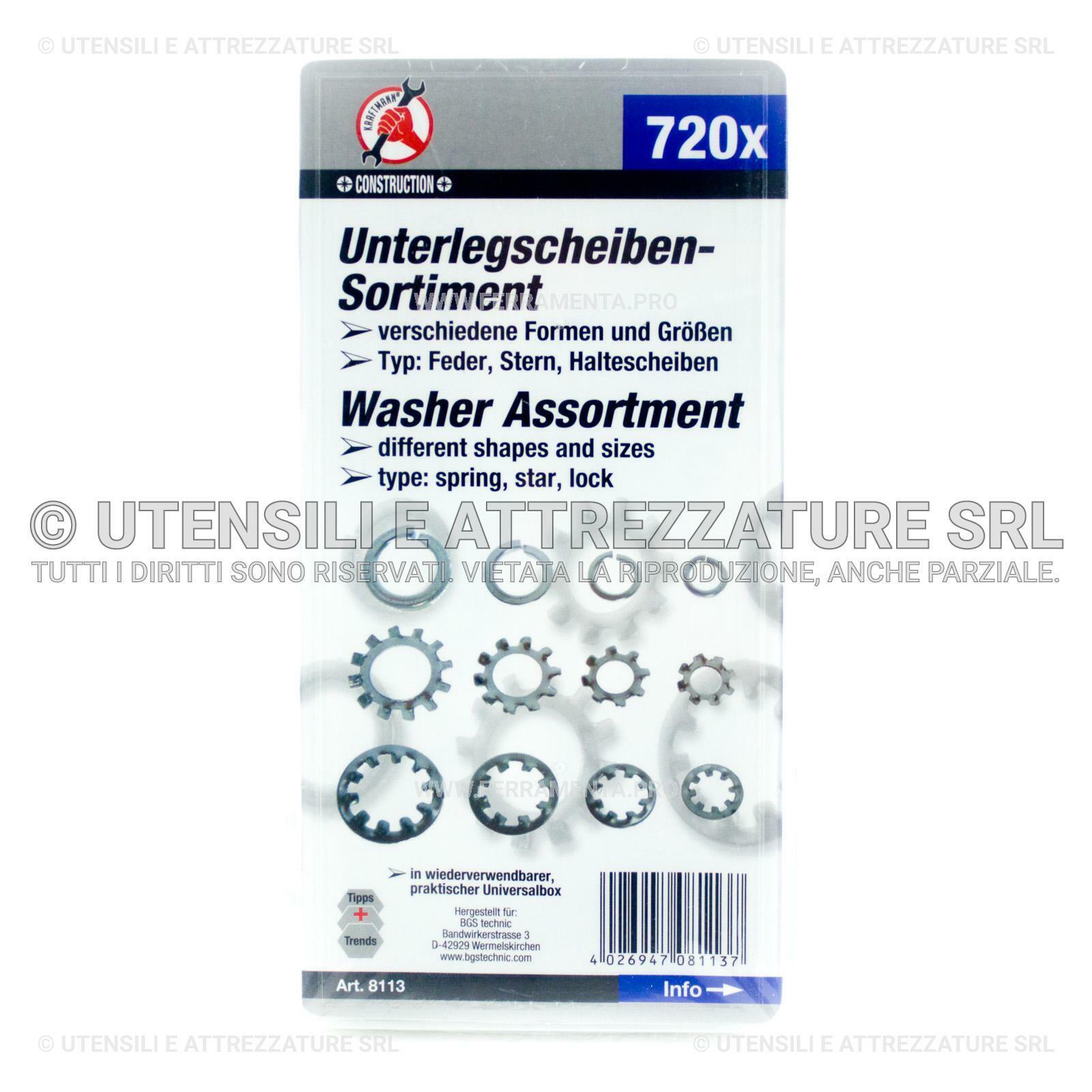 KIT ASSORTIMENTO RONDELLE DA 720 PEZZI PROFESSIONALE