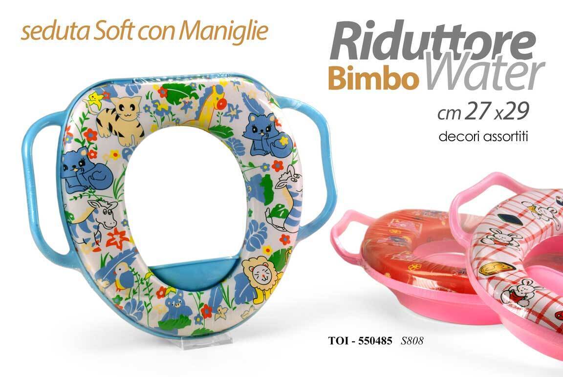 RIDUTTORE SEDILE ADATTATORE COPRIWATER WC WATER BAMBINI UNIVERSALE MORBIDA 27*29