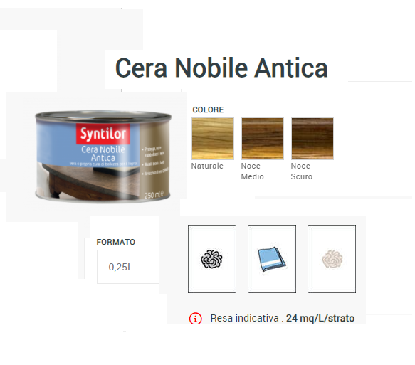 SYNTILOR - CERA NOBILE ANTICA 250 ML NATURALE
