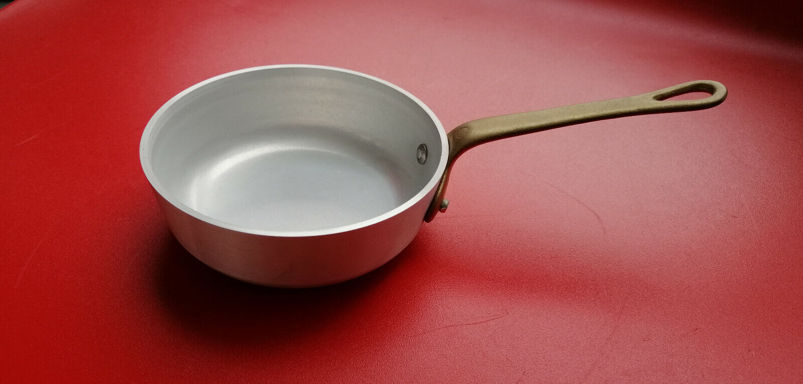 PADELLINO CM.10 ALLUMINIO 1 MANICO OTTONE AGNELLI COLLEZIONE 1932 