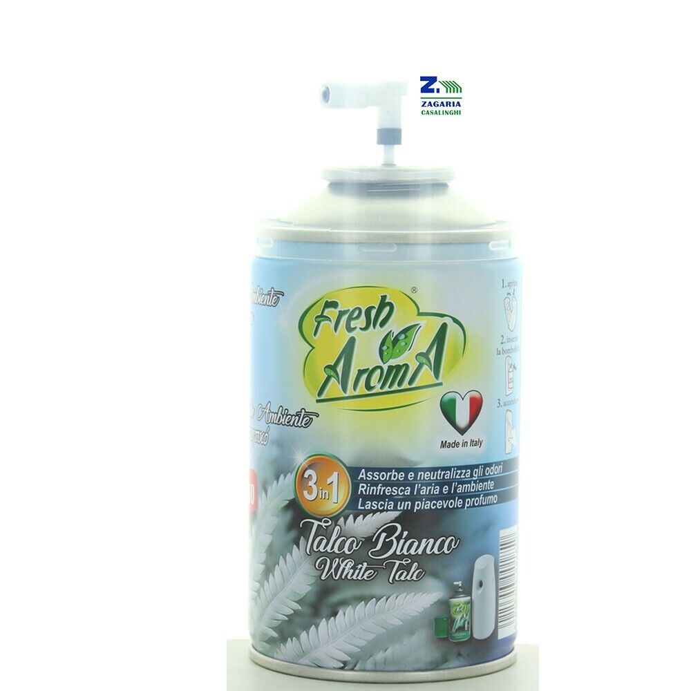 RICARICA DIFFUSORE PER AMBIENTE AUTOMATICO SPRAY TALCO BIANCO 250 ML