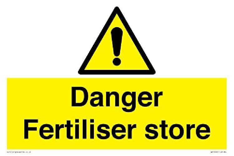 Danger Fertiliser Store Cartello - 300 x 200 mm - A4L
