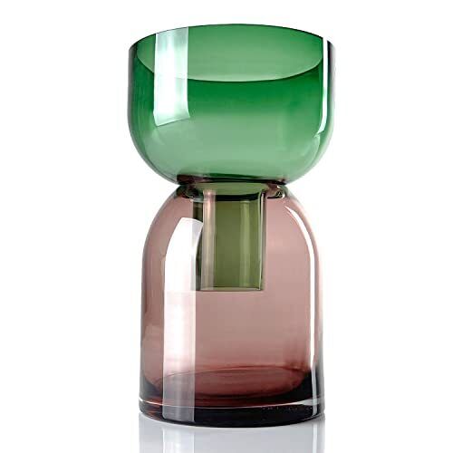 Cloudnola Grande vaso di fiori e vaso di boccioli in vetro reversibile, (D2G)