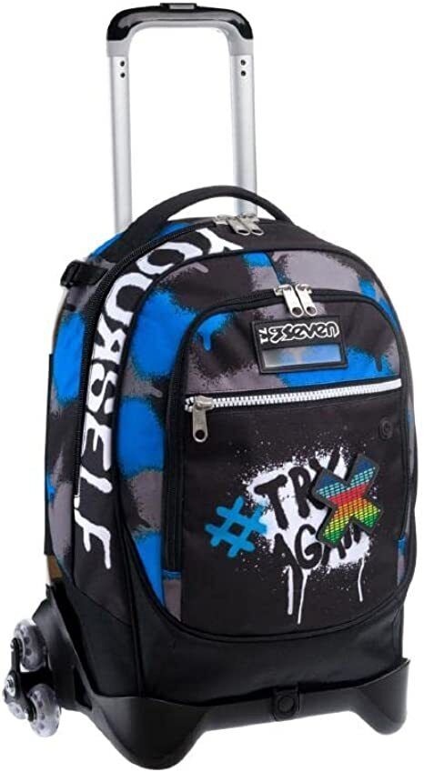 TROLLEY SCUOLA SEVEN JACK 3WD YOURSELF BOY ZAINO STACCABILE CON RUOTE